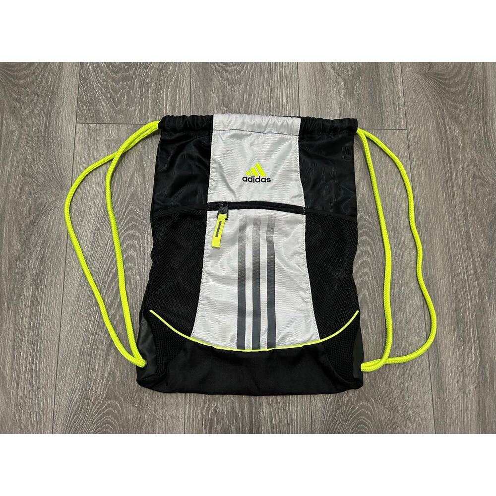 Adidas Black & Neon Yellow Training Gym Sack Bag
